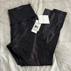 Twinkle High Waisted Midi Legging Silver Twinkle